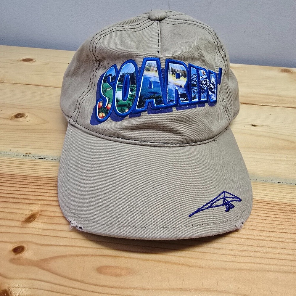 Disney Epcot Soarin Hat Brown Adult Adjustable Embroidered Cap Theme Park Retro